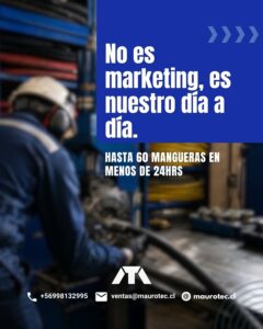 ⚙️ 50 a 60 mangueras hidráulicas armadas y entregadas. En un